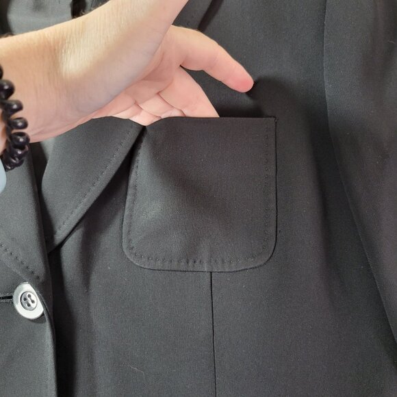 Talbots Womens 8 Black Blazer Jacket Career Professional Classic Workwear - Picture 8 of 11